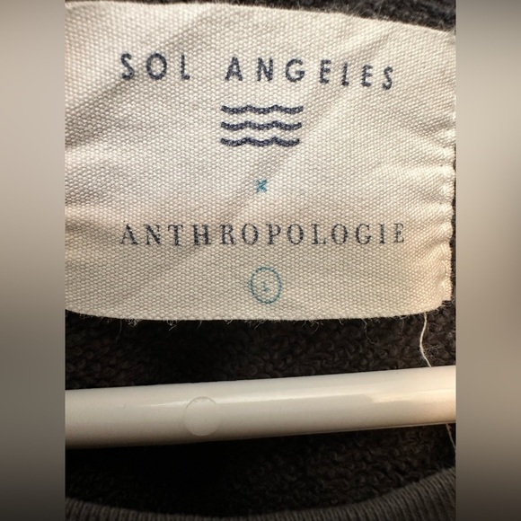 ANTHROPOLOGIE x SOL ANGELES Chic Sweatshirt Women's Size Large Dark Gray - Picture 4 of 6